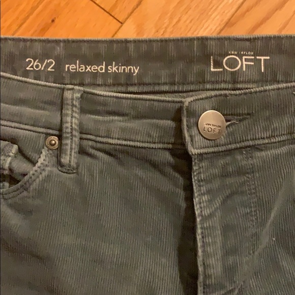LOFT gray Relaxed Skinny Cords - Picture 4 of 4